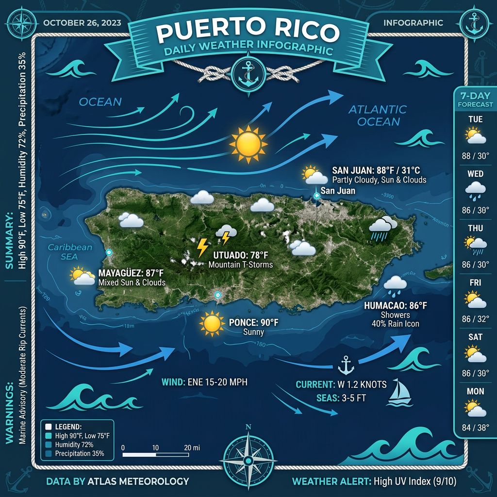 🌞 Sunny and Breezy Saturday in Puerto Rico