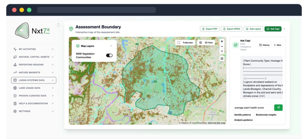 Nxt7a platform screenshot