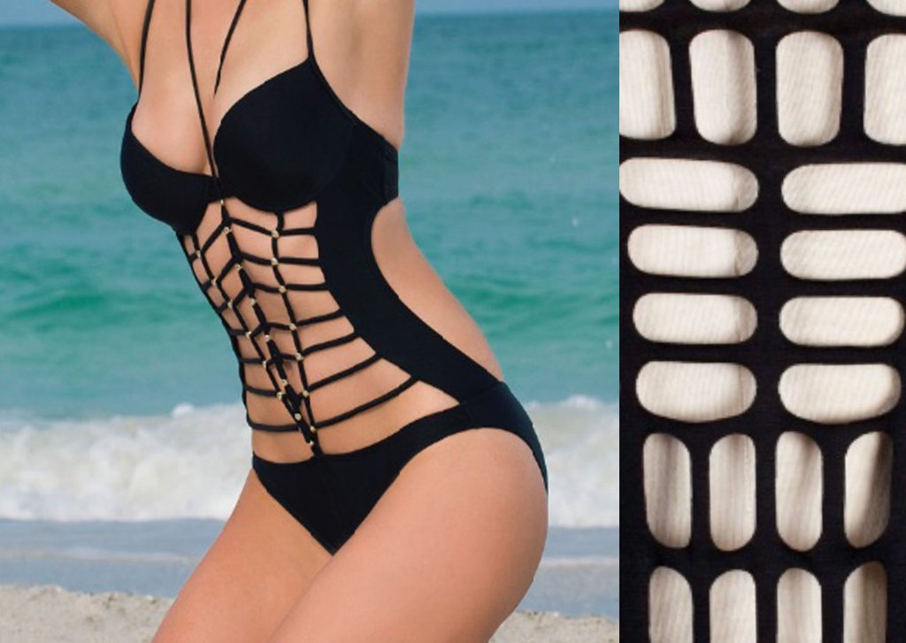 Laser Cut Cutout Swimsuit