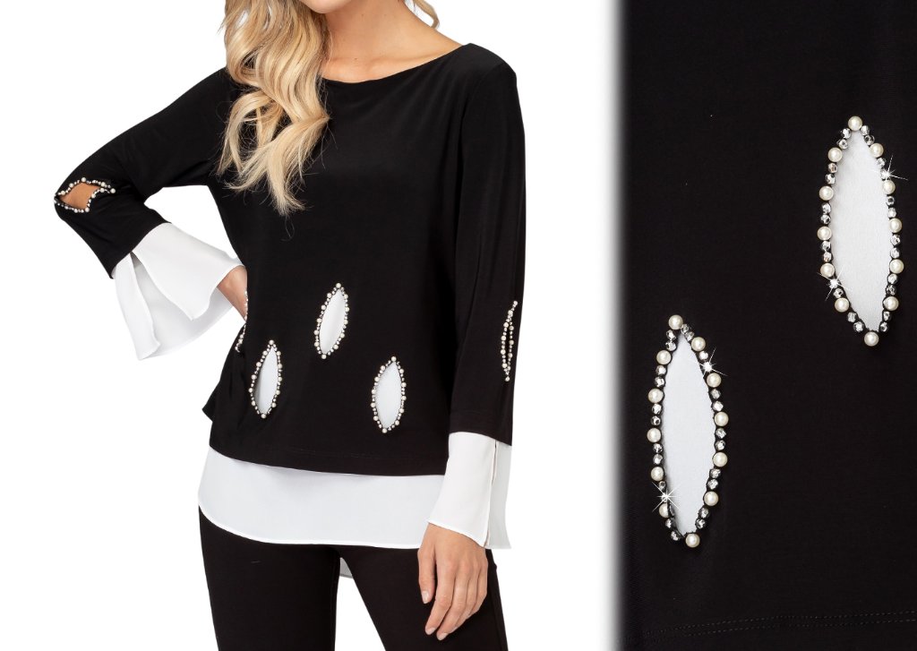 Black Pearl Diamond Pattern Top