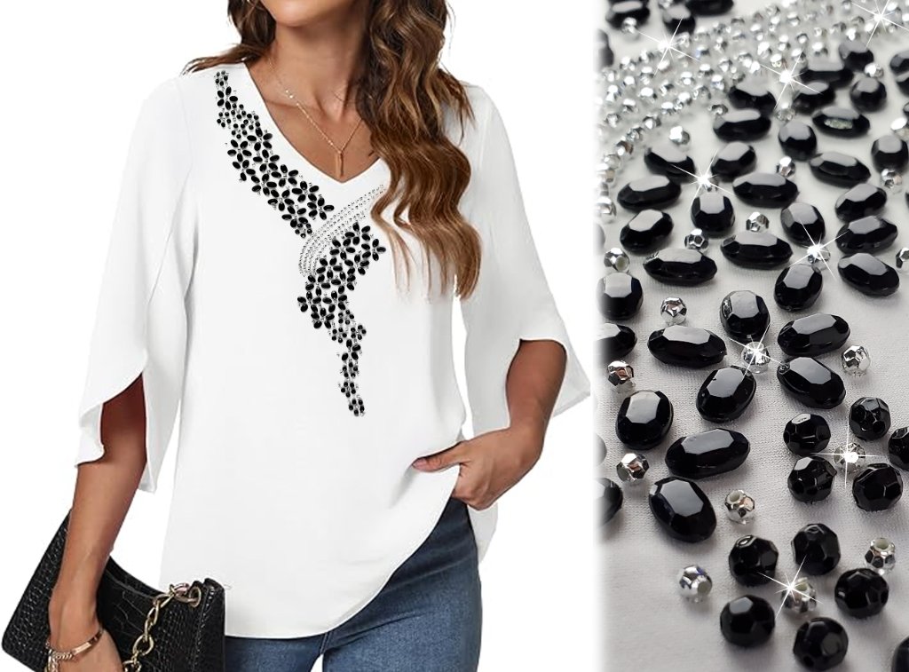 Black Cascade Bead Design