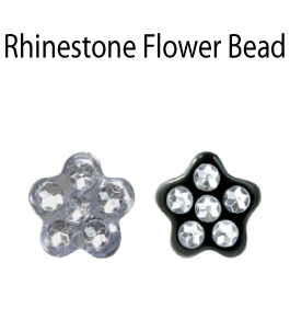 Rhinestone Flower Bead