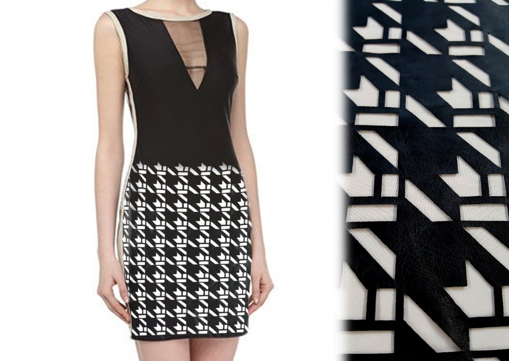 White Laser Cut Skirt Dress
