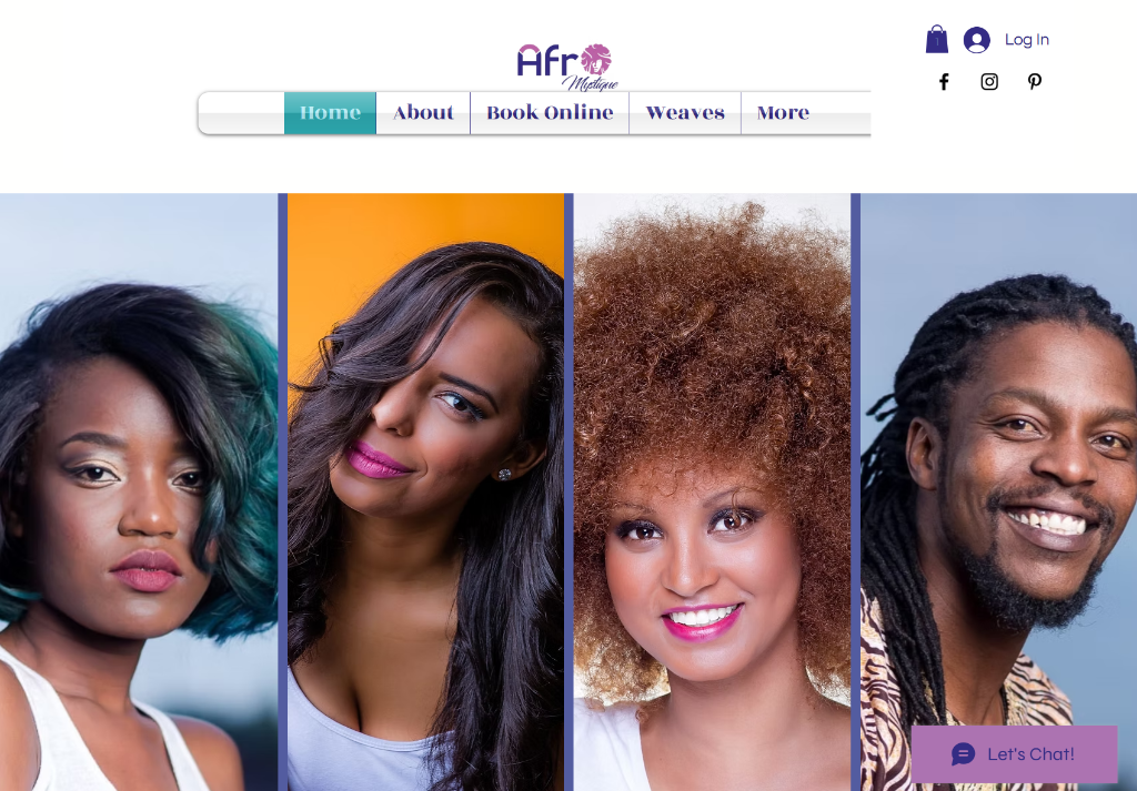 AfroMystique UK website and brand design project