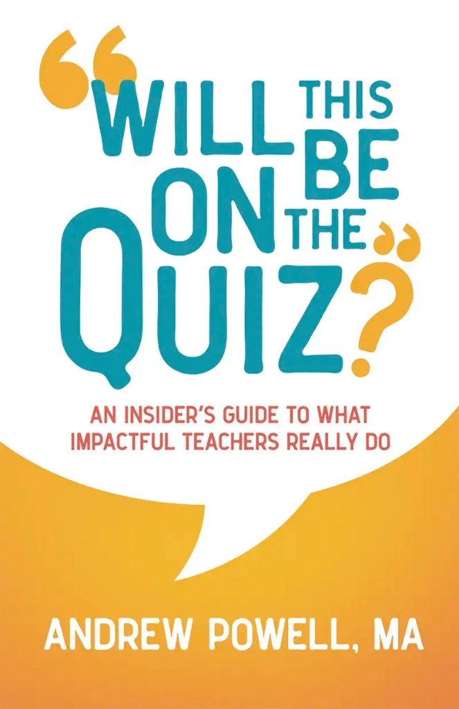 Will This Be On The Quiz? book cover design by James Monroe Design