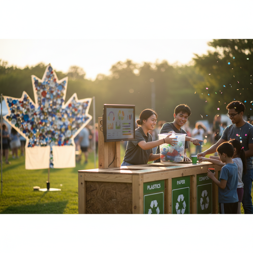 Fundraising and education platform to manage recycling programs at events. - AI generated hero