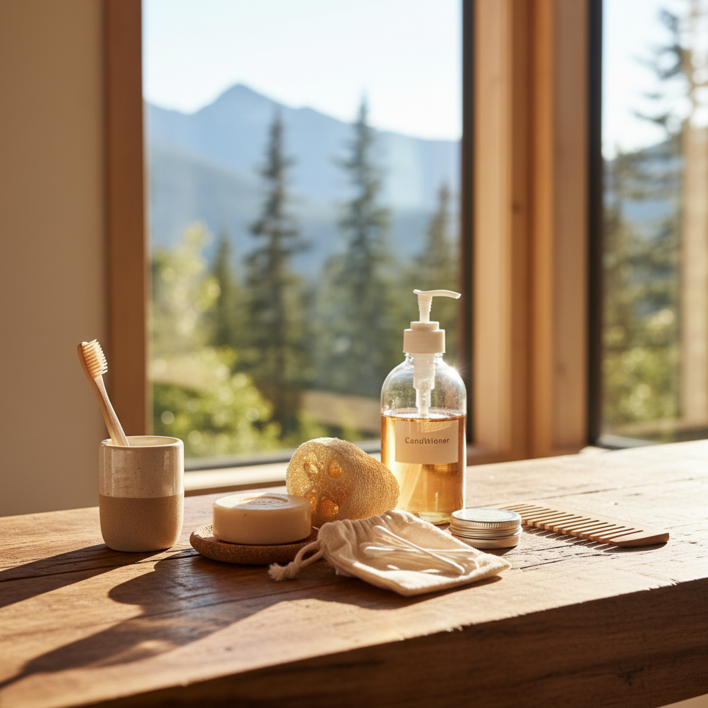 Replaces single-use hotel amenities with zero-waste bamboo and natural alternatives. - AI generated hero