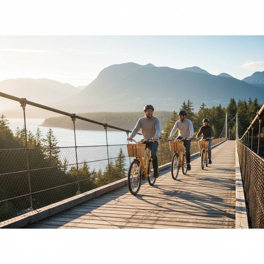 Uses handmade bamboo bicycles for tours in Vancouver to promote eco-friendly transport and materials. - AI generated hero