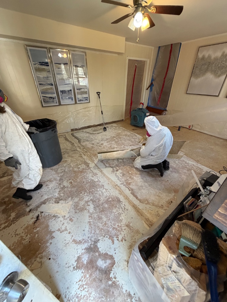 Room containment with HEPA air scrubber