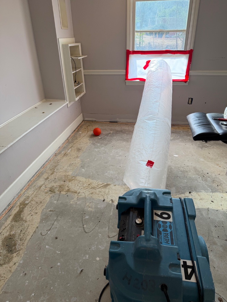 Water damage and mold remediation — antifungal application