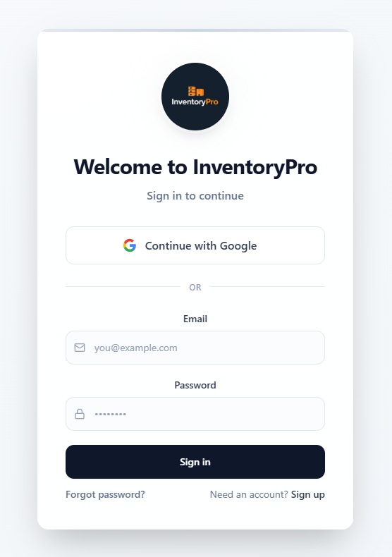 Infrastructure Material Mgt template preview