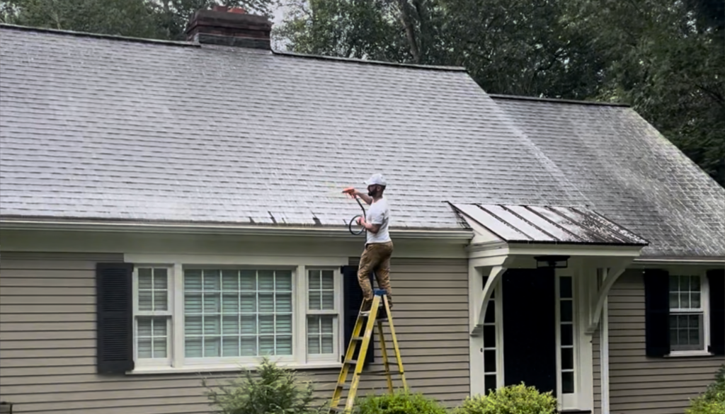 Roof Cleaning service - professional pressure washing in Massachusetts