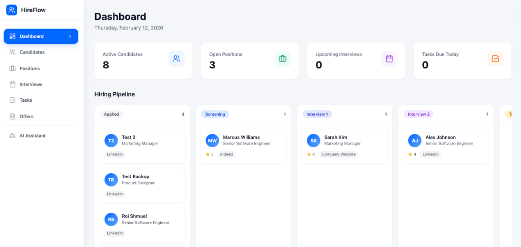 Hrflow screenshot