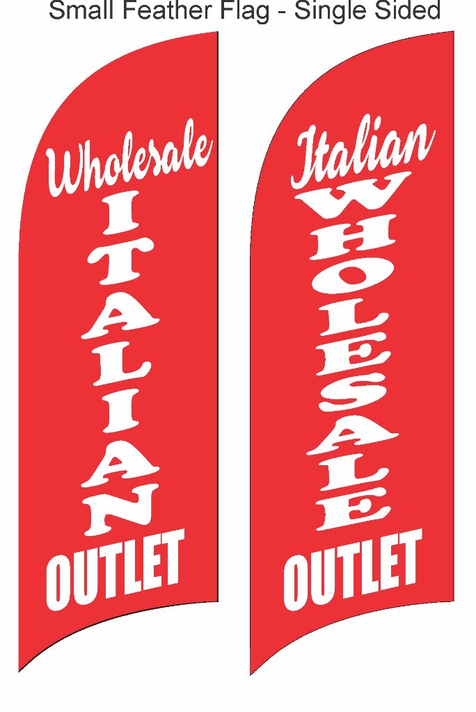 Feather Flag — Italian Wholesale (manufactured in-house, installation by others)