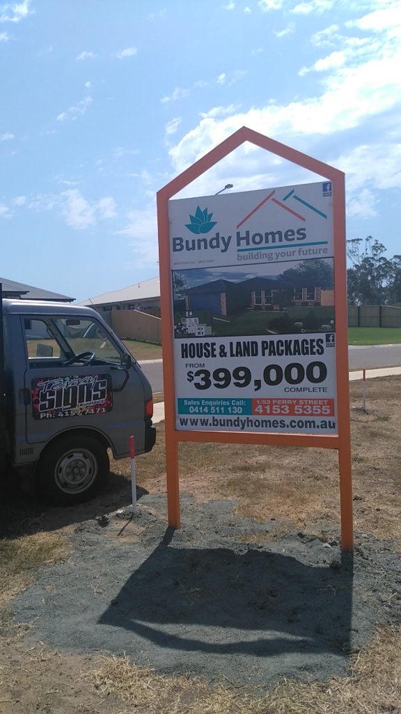 Bundy Homes — New Build Sign (manufactured in-house, installation by others)