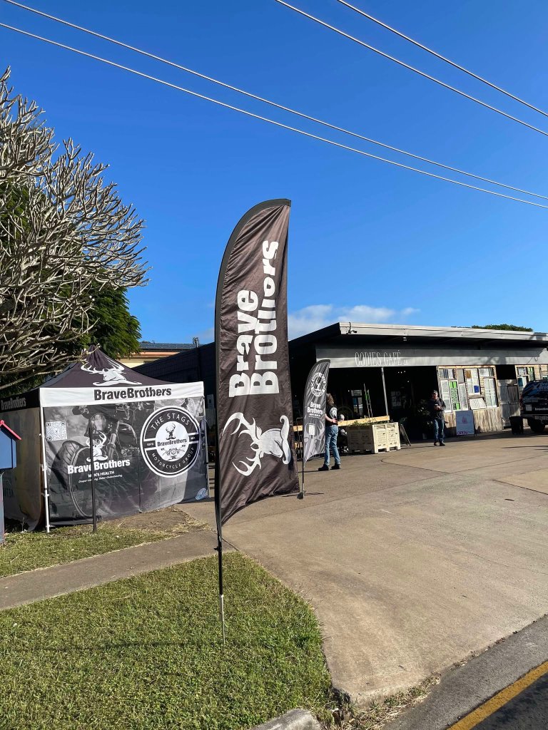 Brave Brothers event backdrop banner with complete branding by Terry Signs Bundaberg