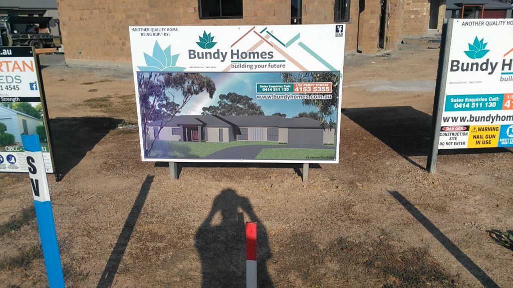 Bundy Homes — Construction Sign (manufactured in-house, installation by others)