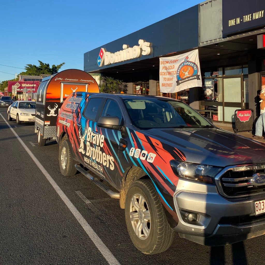Brave Brothers pull-up banner and display signage in Bundaberg