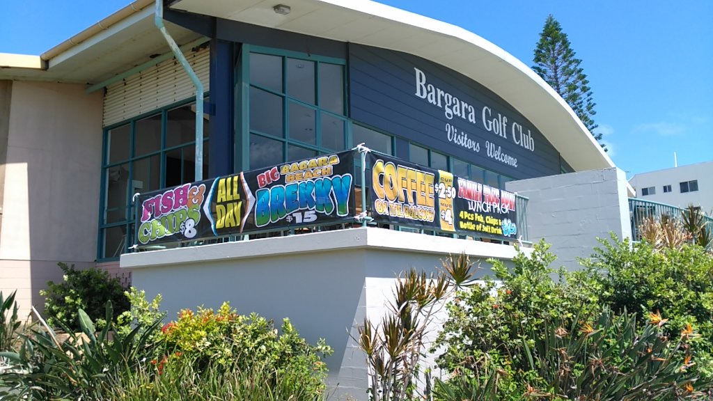 Custom event banner printed by Terry Signs for a Bundaberg event