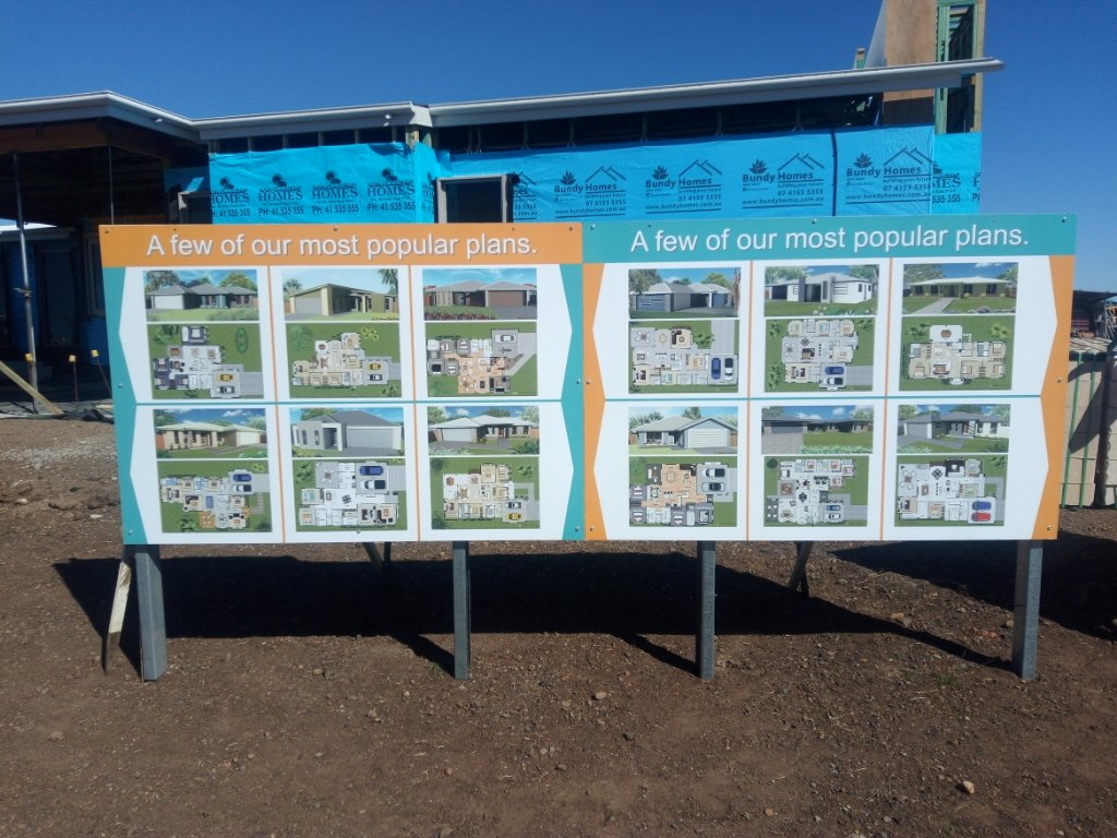 Bundy Homes — House Plans Sign (manufactured in-house, installation by others)