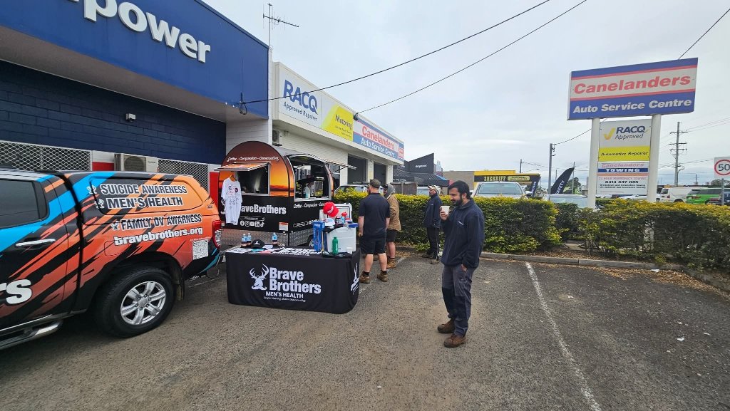 Brave Brothers event signage with consistent branding in Bundaberg