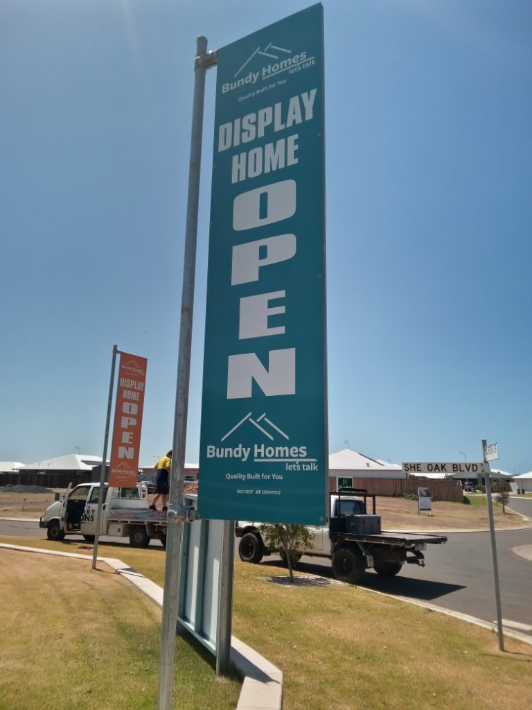 Bundy Homes — Teal Display Sign (manufactured in-house, installation by others)