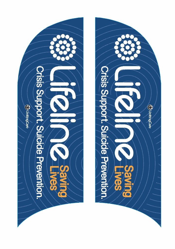 Lifeline — Feather Flag (manufactured in-house, installation by others)