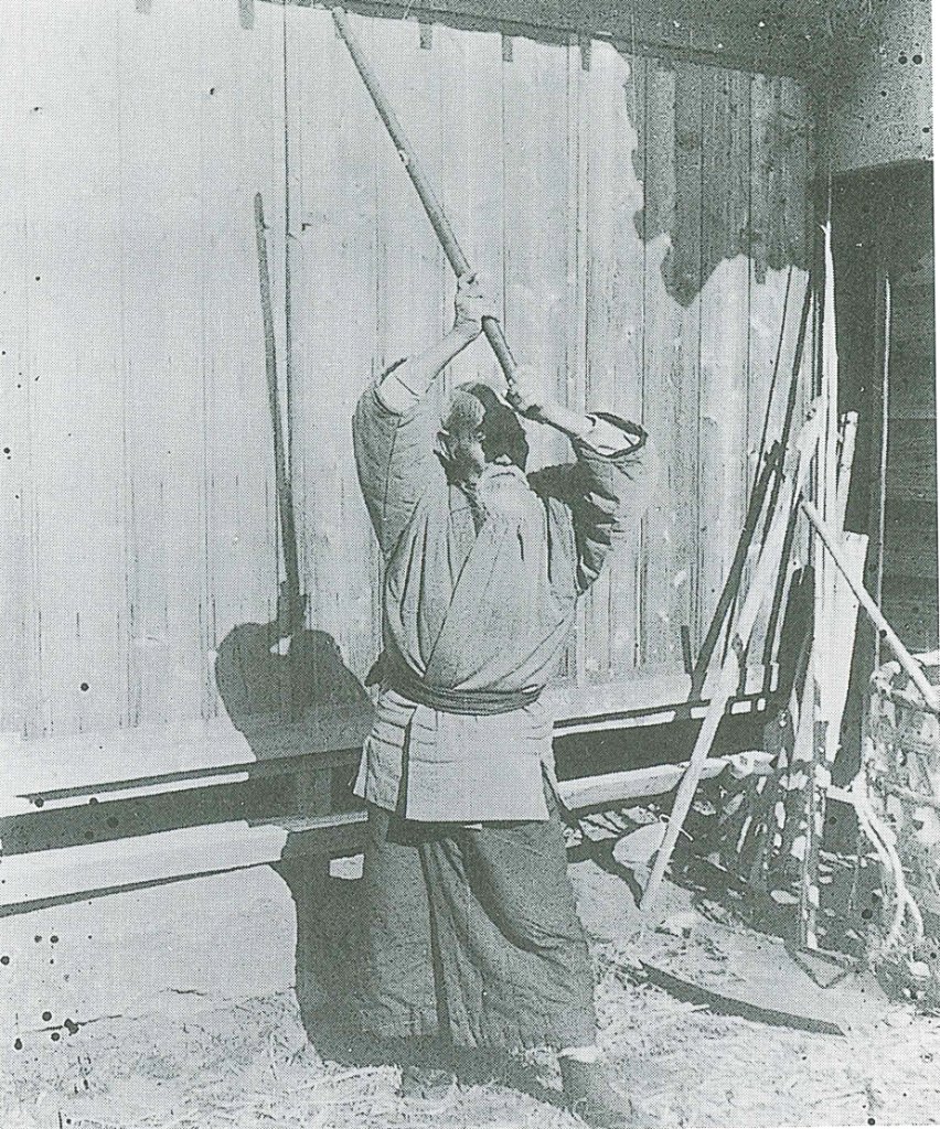Ueshiba Morihei training at Ibaraki
