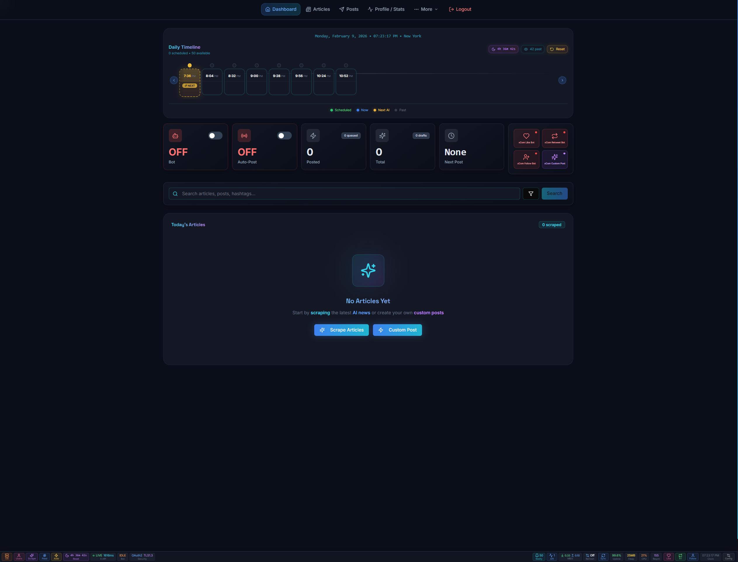 xCom: Command Center News Aggregator/Automation  template preview