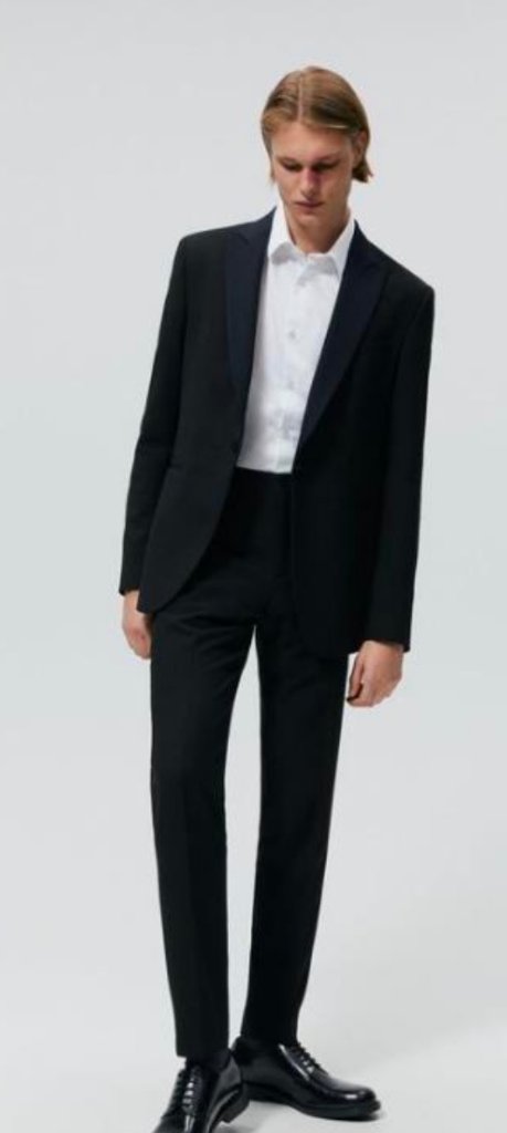 Male performer outfit example - black suit