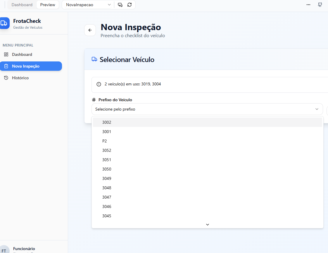 Check List FROTA PM template preview