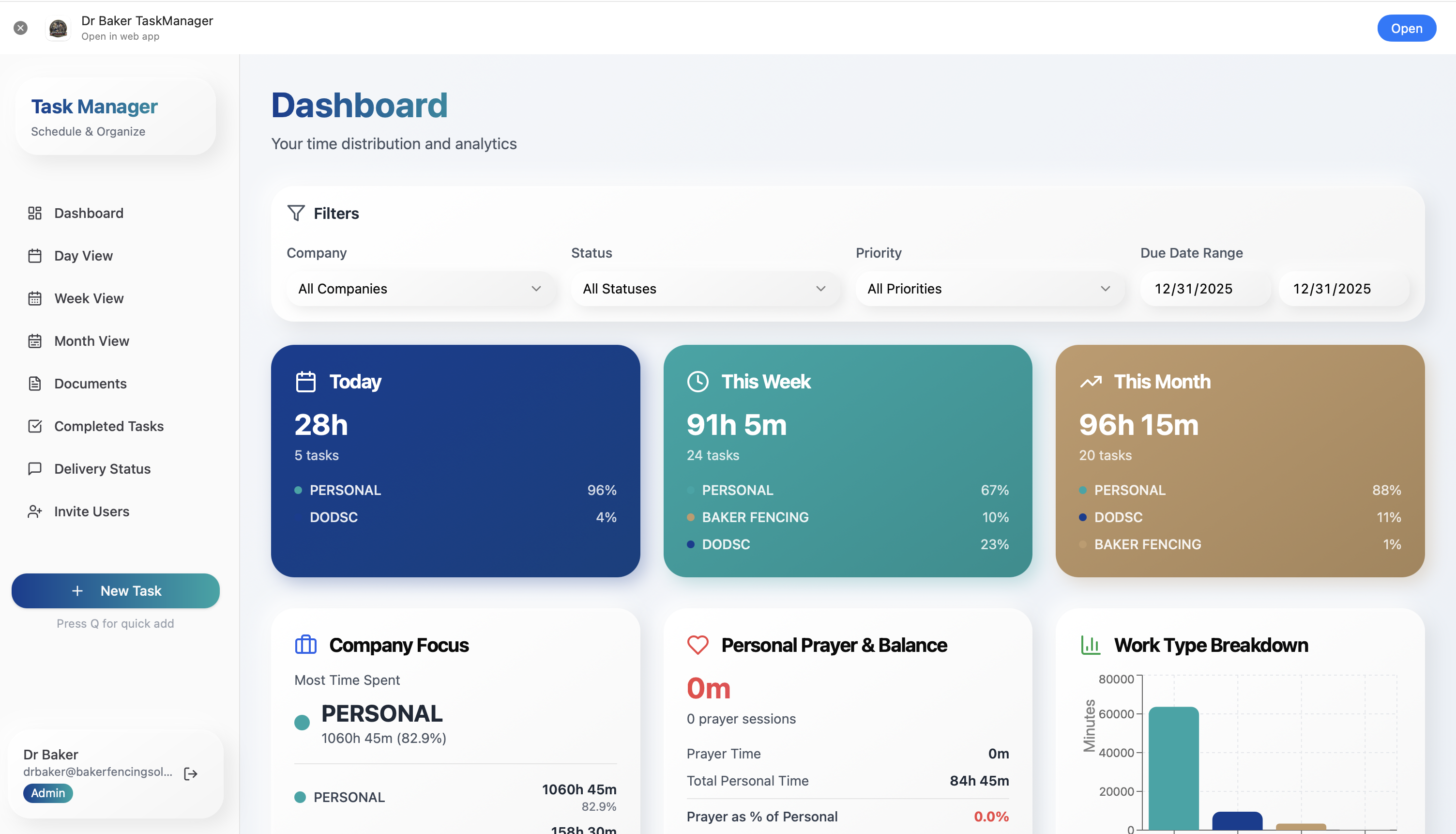 Personal Calendar/Task  template preview