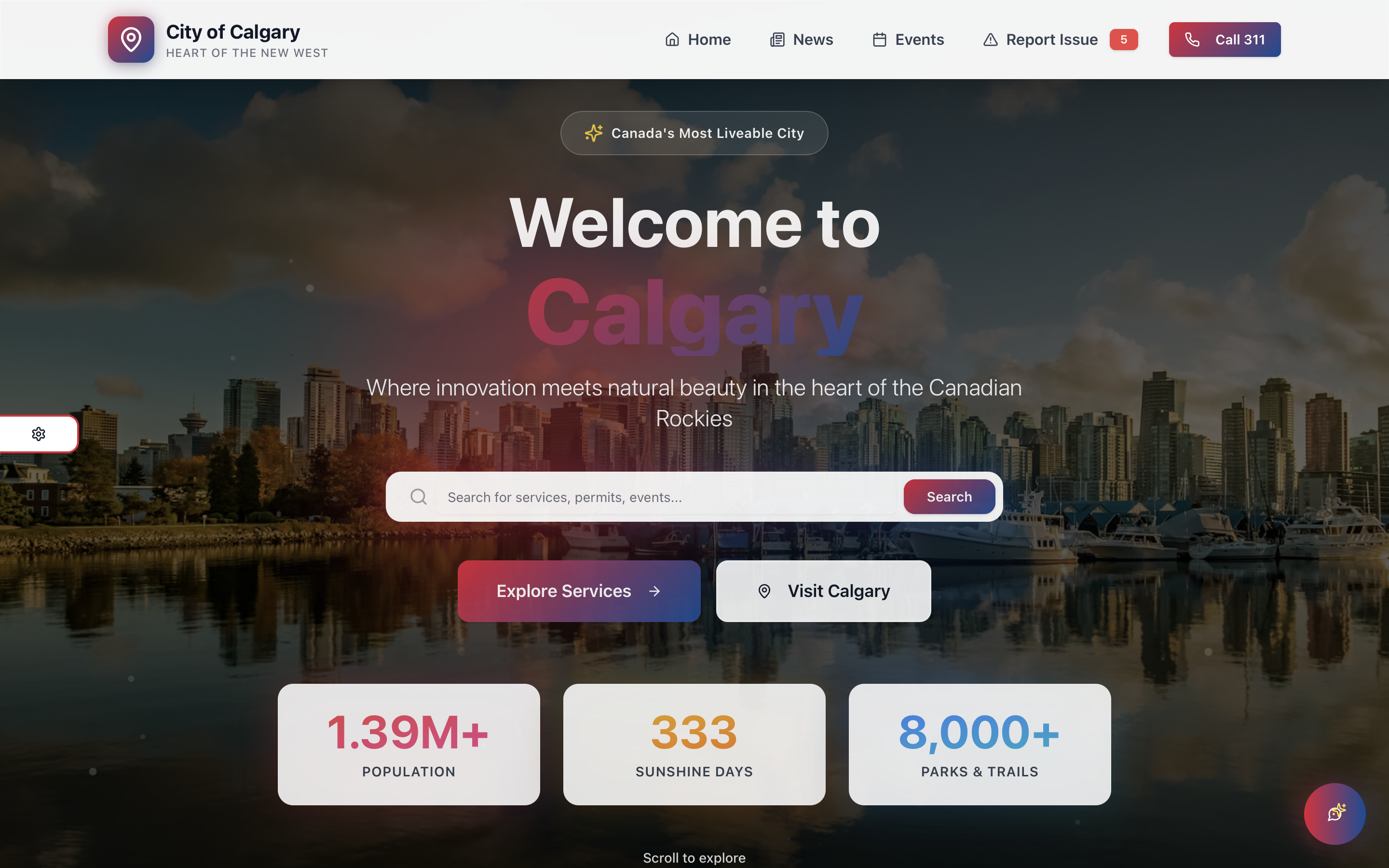 Calgary Connect template preview