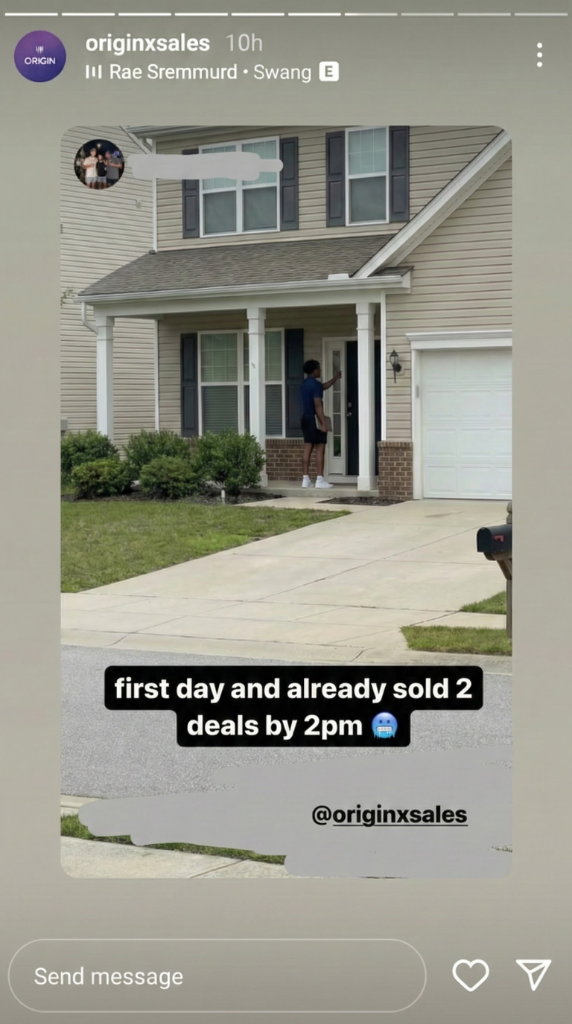 First day sold 2 deals by 2pm