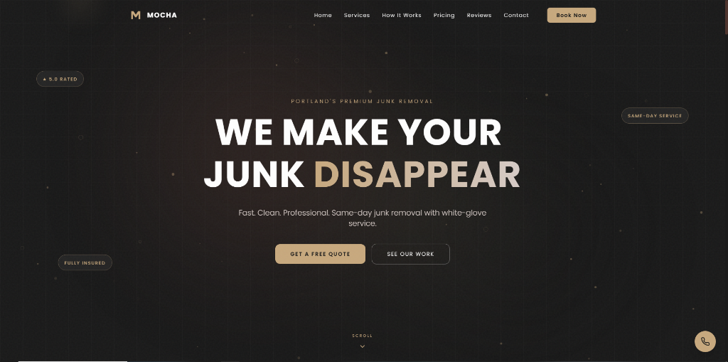Junk Removal template preview