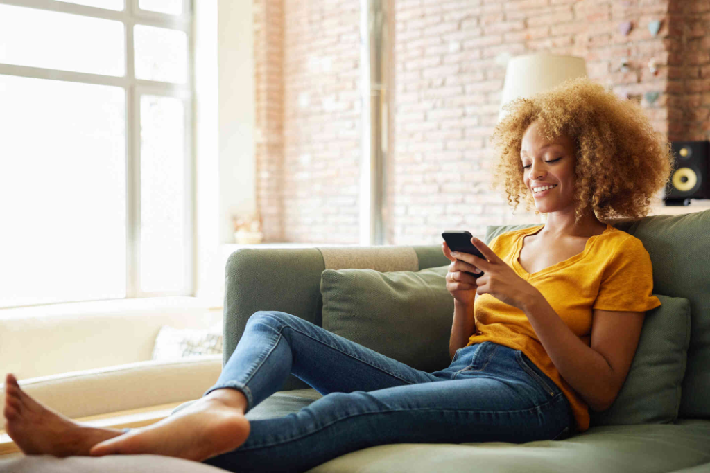 Person completing online screening