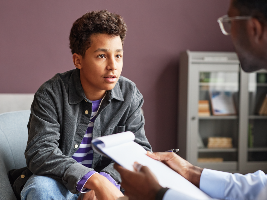 Young person studying