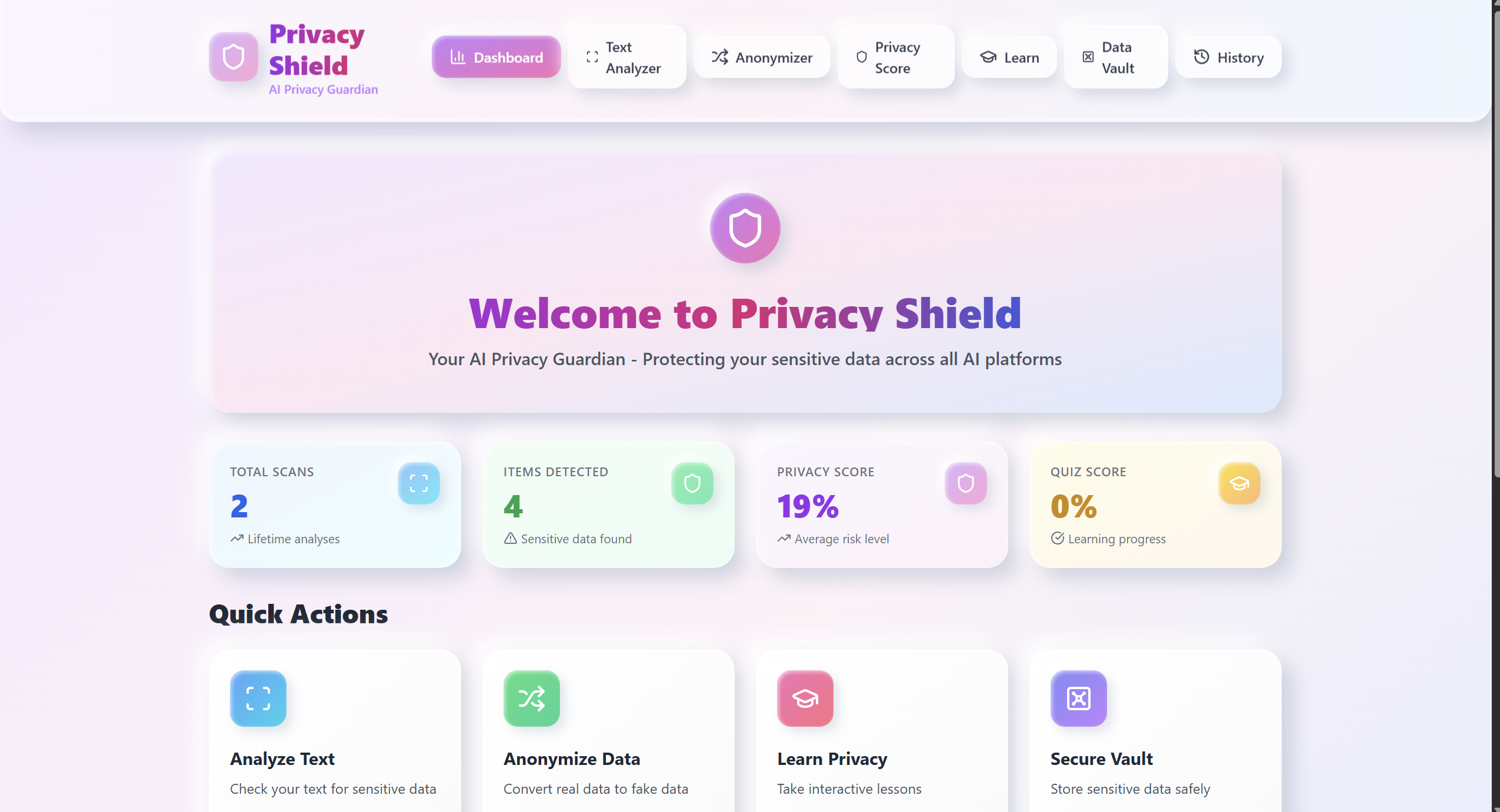 Privacy Shield AI template preview
