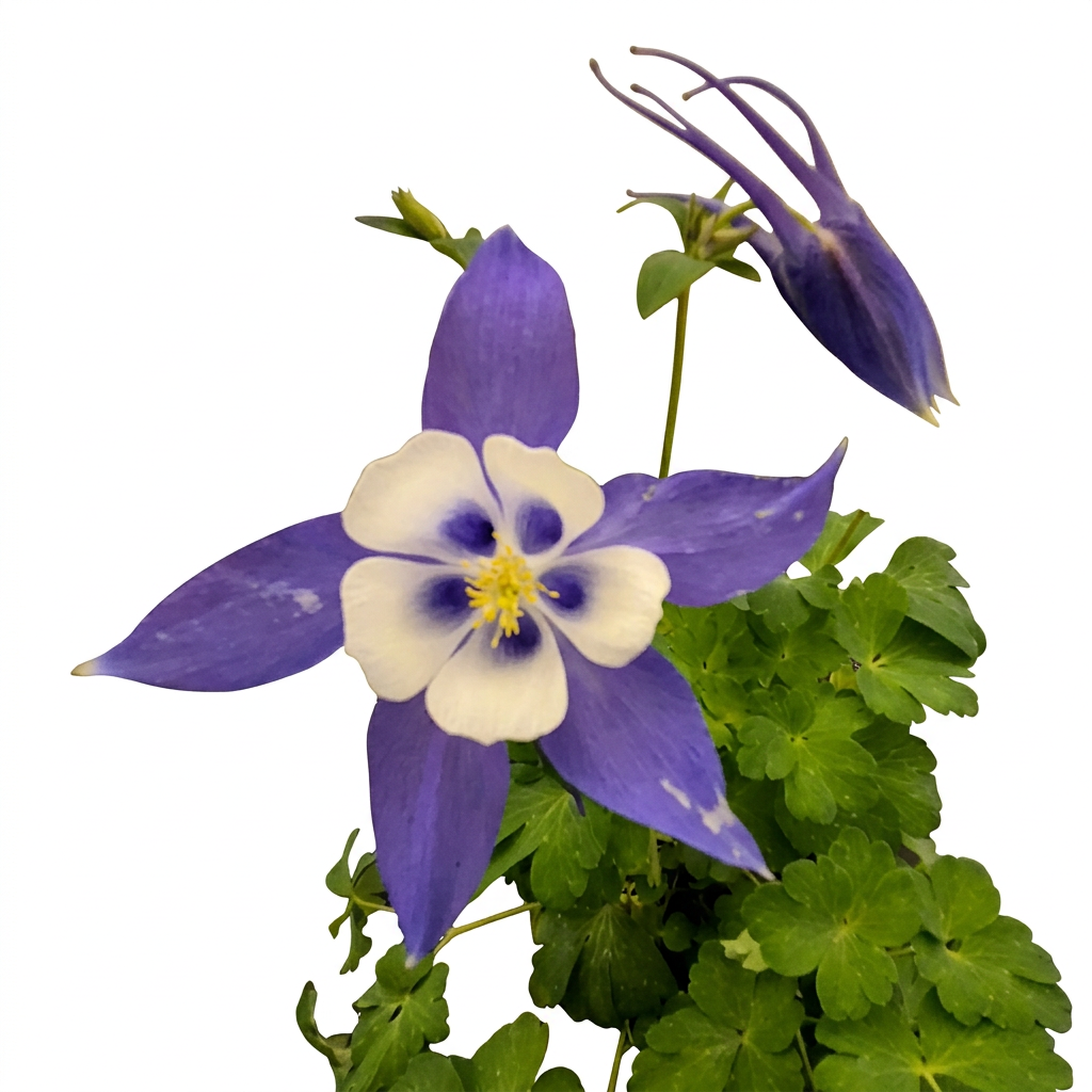 Aquilegia Purple and White