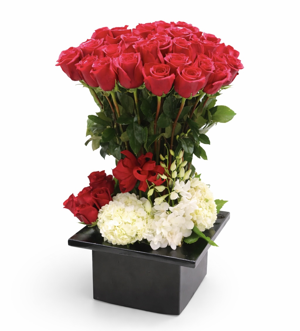 Eternal Red Rose Luxury  - Fresh flower arrangement from Granada Hills Florist, arrangements for valentines