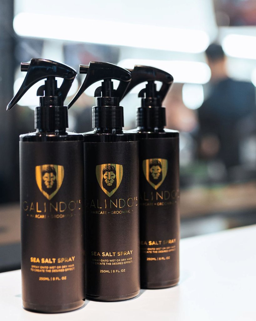 Galindo's Barbershop hair products lineup