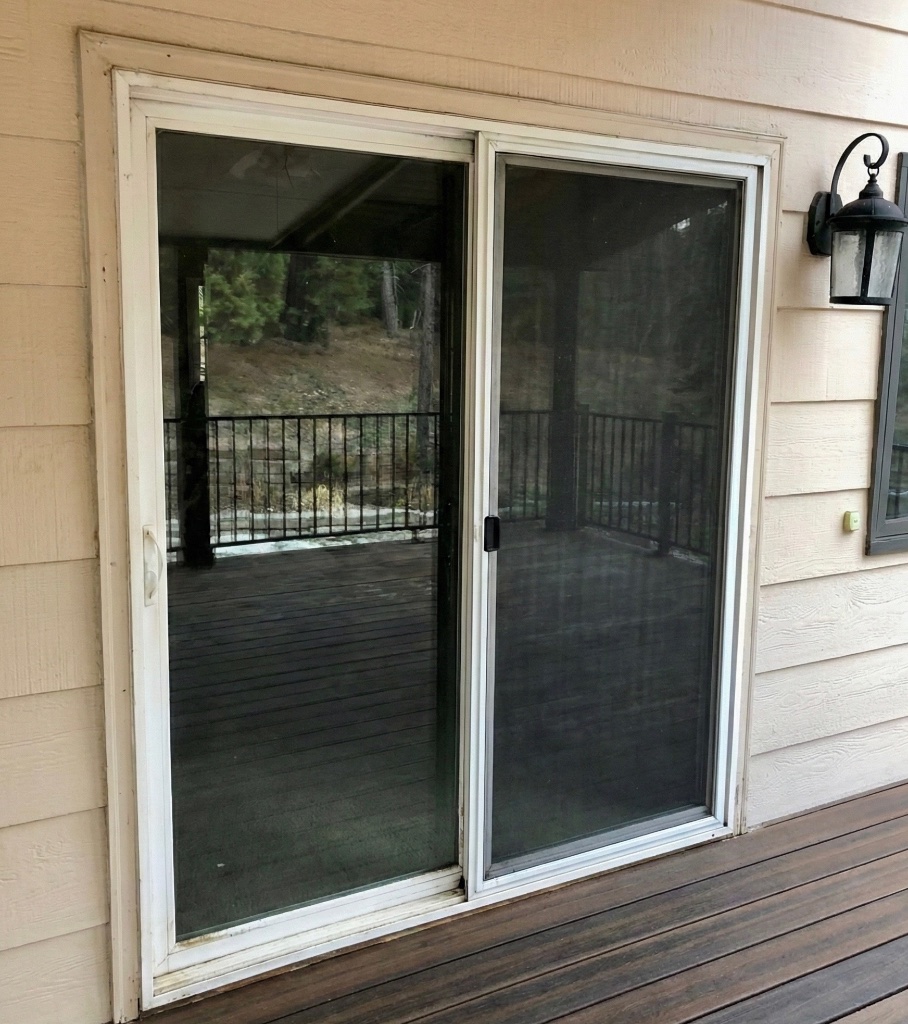 Patio Slider to French Door Conversion — before installation