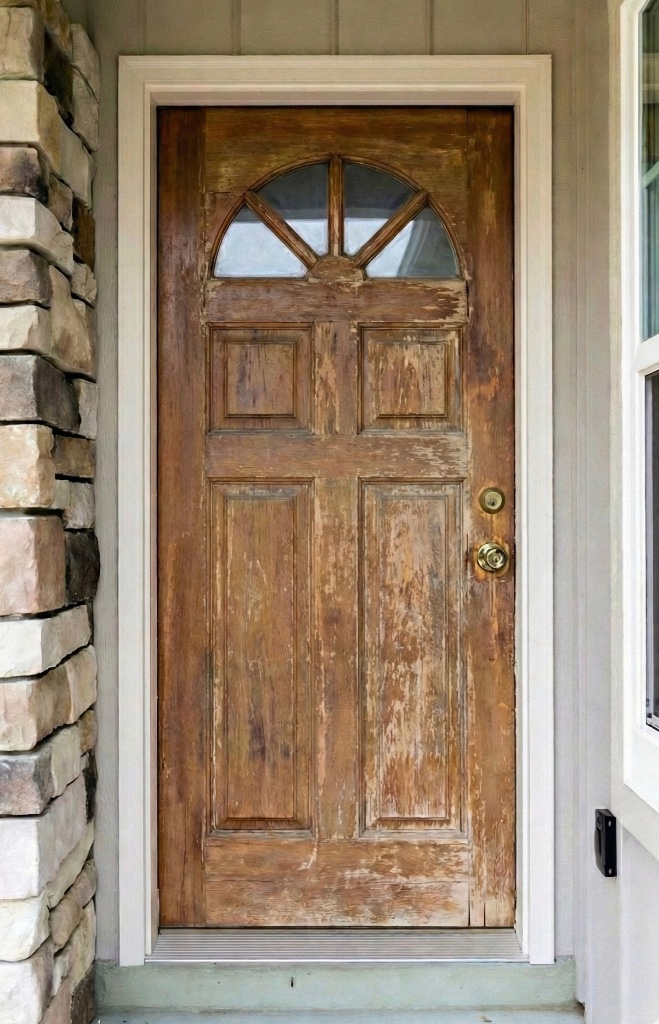 Entry Door Restoration — before installation