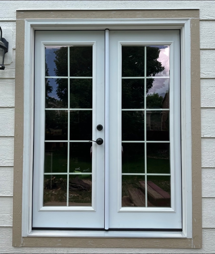 Patio Slider to French Door Upgrade — after installation