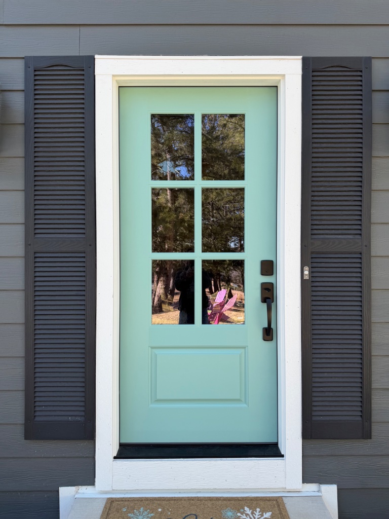 Entry Door Color Transformation — after installation