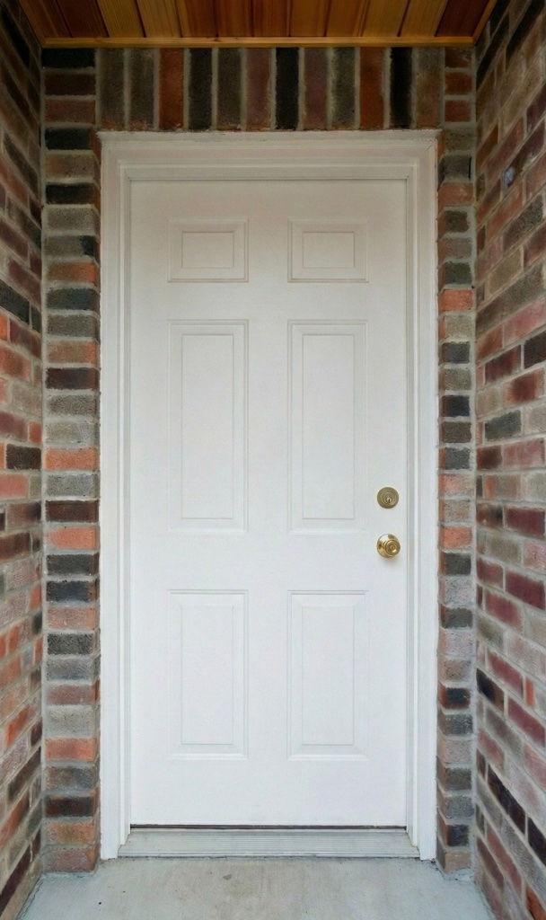 Wood Entry Door Upgrade — before installation