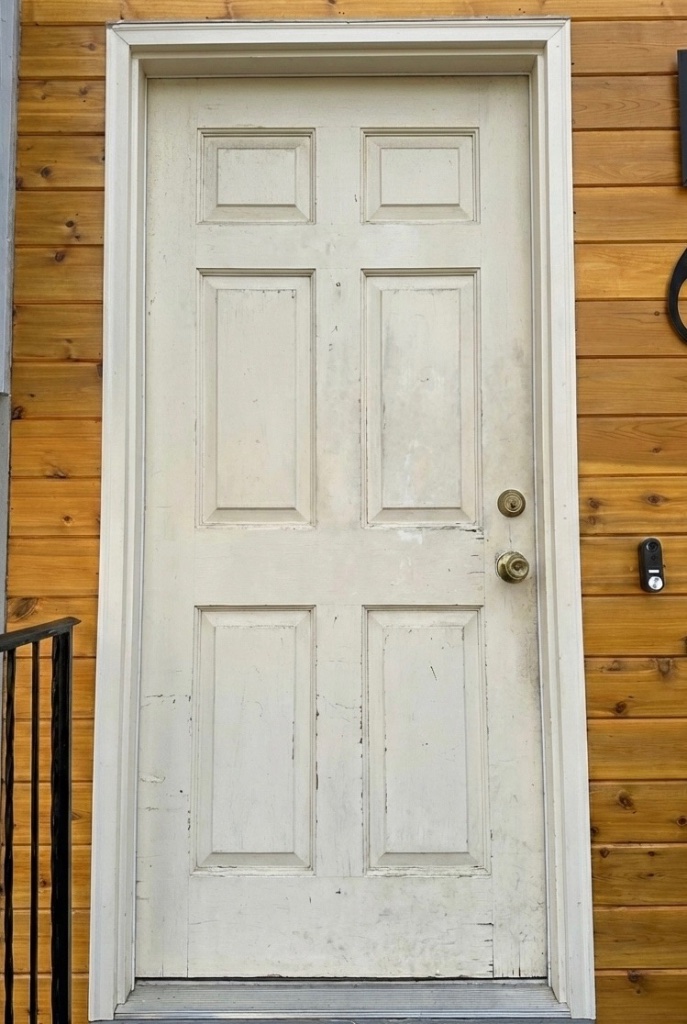 Modern Entry Door Upgrade — before installation