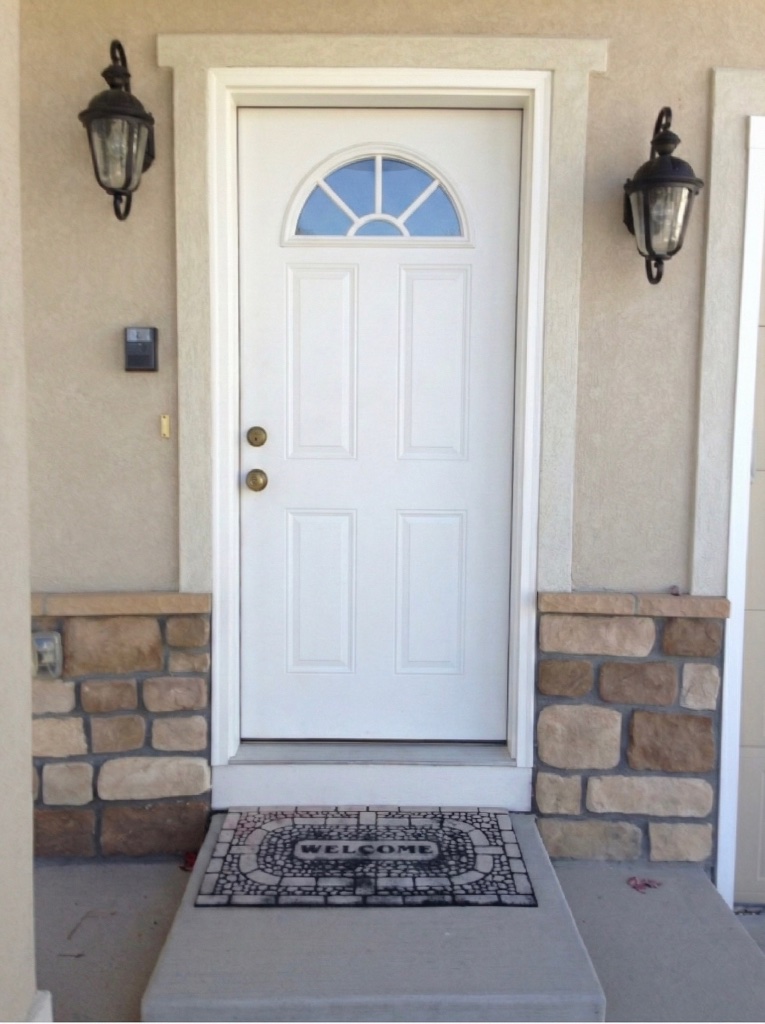 Front Entry Door Transformation — before installation