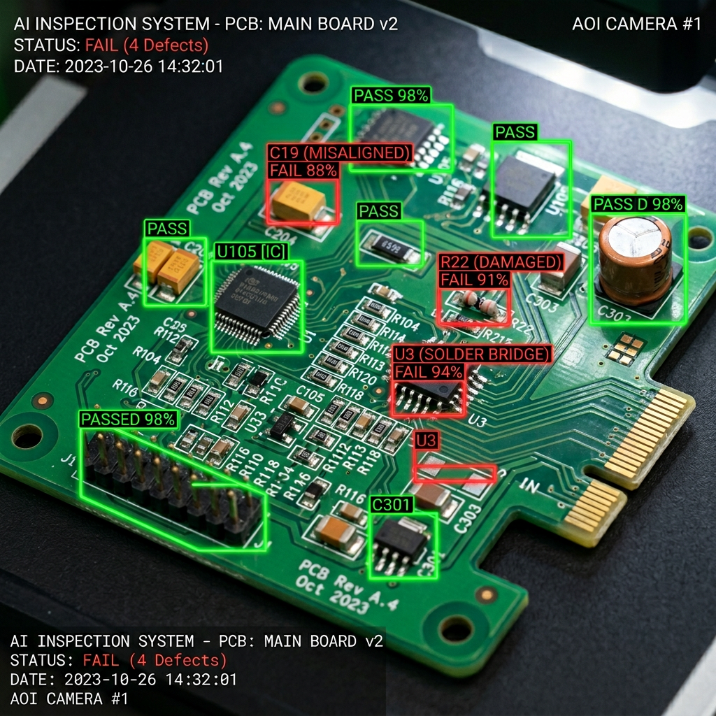 AI Visual Inspection of circuit board