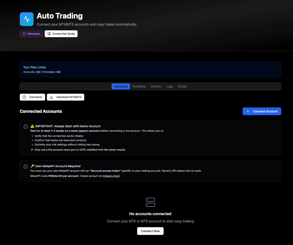 Auto Trading Dashboard